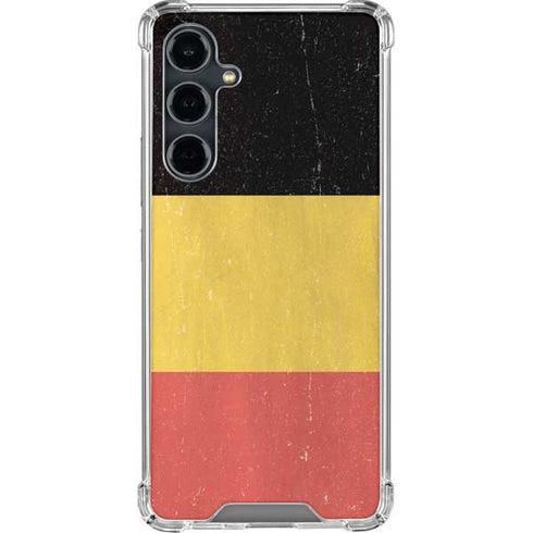 Belgium Flag Distressed Galaxy S23 FE Clear Case